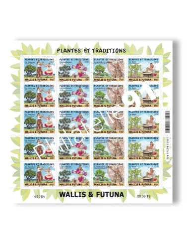 Wallis & Futuna, n° 920 à 923 neufs, en feuille, timbres Dom-Tom