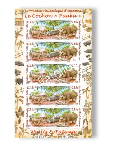 Wallis & Futuna, n° 709 à 710 neufs, en feuille, timbres Dom-Tom