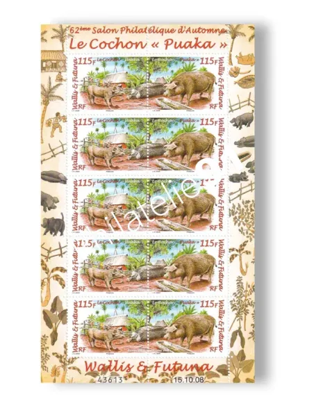 Wallis & Futuna, n° 709 à 710 neufs, en feuille, timbres Dom-Tom