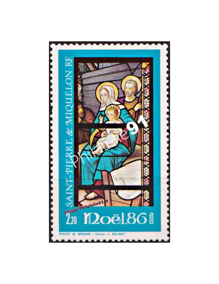 Timbre de ST PIERRE ET MIQUELON n° 474 - NOEL, Timbres Dom tom