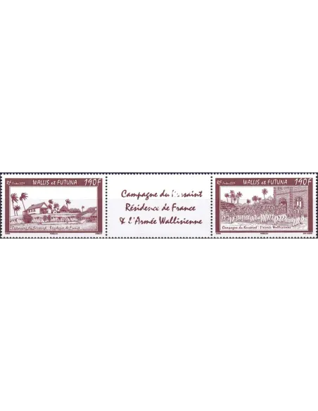 Wallis et Futuna, n° 724A neuf, paire avec vignette, timbres Dom-Tom
