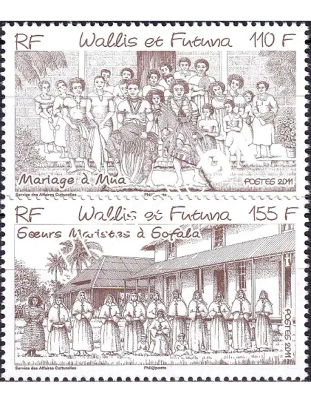 Wallis et Futuna, n° 758 à 759 neufs, timbres Dom-Tom
