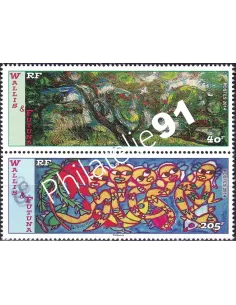 Wallis et Futuna, n° 826A neuf, paire avec vignette, timbres Dom-Tom