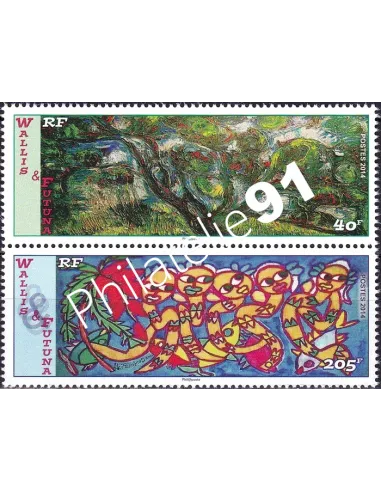 Wallis et Futuna, n° 826A neuf, paire avec vignette, timbres Dom-Tom