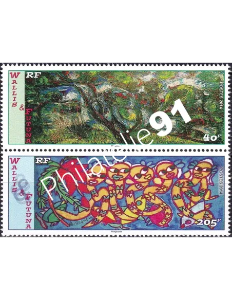 Wallis et Futuna, n° 826A neuf, paire avec vignette, timbres Dom-Tom