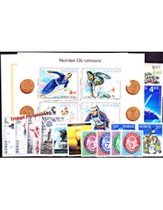 Timbres de Norvège - Année complète neuve 1991
