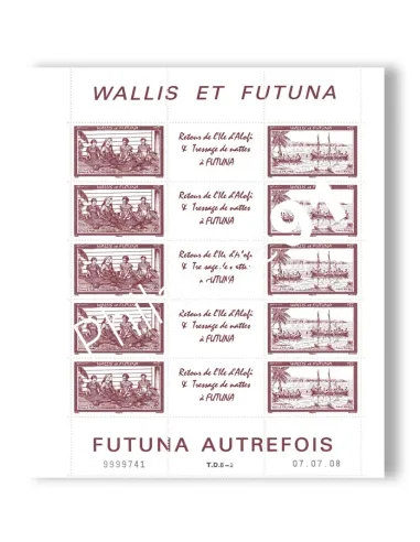 Wallis & Futuna, n° 697 à 698 neufs, en feuille, timbres Dom-Tom