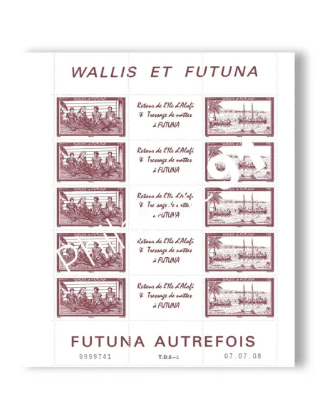 Wallis & Futuna, n° 697 à 698 neufs, en feuille, timbres Dom-Tom
