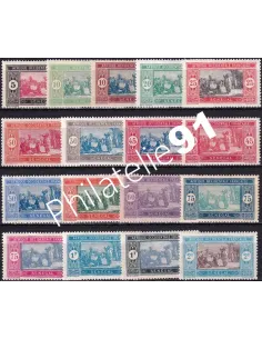 SÉNÉGAL, n° 72 à 86 charnière, collection timbres colonies françaises