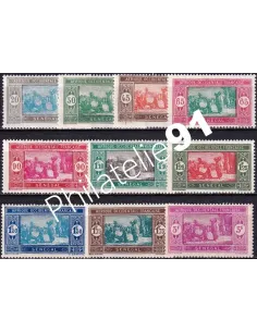 SÉNÉGAL, n° 102 à 109 charnière, timbres colonies françaises