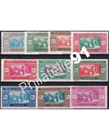 SÉNÉGAL, n° 102 à 109 charnière, timbres colonies françaises