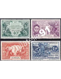 SÉNÉGAL, n° 110 à 113 charnière, timbres colonies françaises