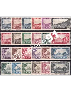 SÉNÉGAL, n° 114 à 137 charnière, timbres colonies françaises