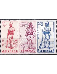 SÉNÉGAL, n° 170 à 172 charnière, timbres colonies françaises