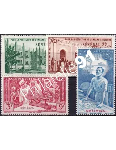 SÉNÉGAL, PA n° 18 à 21 charnière, timbres colonies françaises