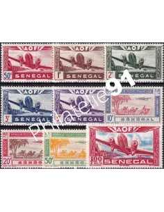 SÉNÉGAL, PA n° 22 à 30 charnière, timbres colonies françaises
