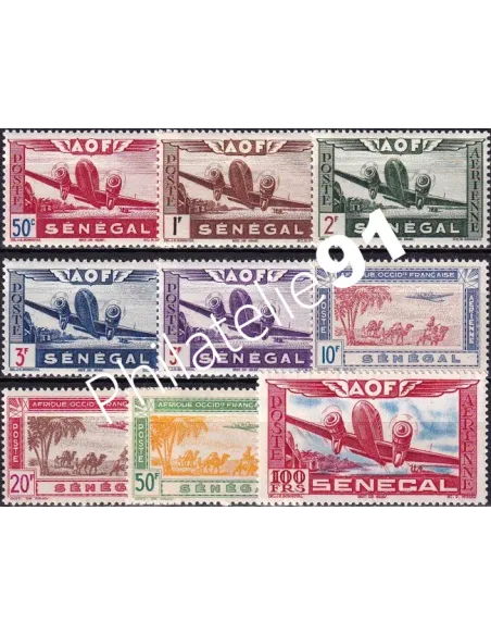 SÉNÉGAL, PA n° 22 à 30 charnière, timbres colonies françaises