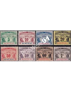 SÉNÉGAL, taxe n° 4 à 11 charnière, timbres colonies françaises