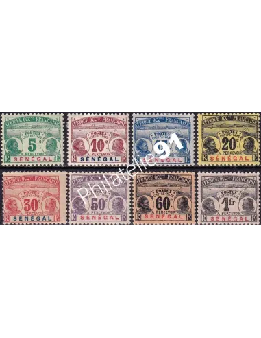 SÉNÉGAL, taxe n° 4 à 11 charnière, timbres colonies françaises