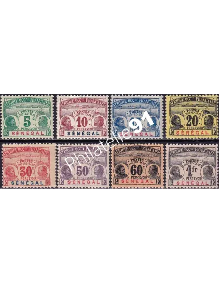 SÉNÉGAL, taxe n° 4 à 11 charnière, timbres colonies françaises