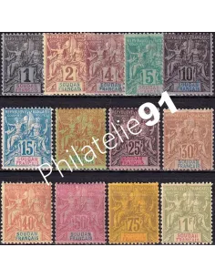 SOUDAN, n° 3 à 15 charnière, timbres des colonies françaises