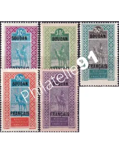 SOUDAN, n° 37 à 41 charnière, timbres des colonies françaises