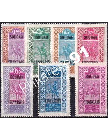 SOUDAN, n° 53 à 59 charnière, timbres des colonies françaises