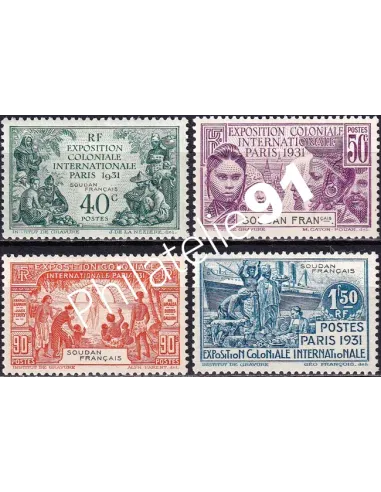 SOUDAN, n° 89 à 92 charnière, timbres des colonies françaises