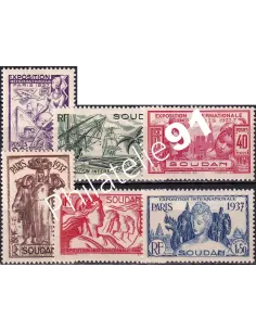 SOUDAN, n° 93 à 98 charnière, timbres des colonies françaises