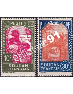 SOUDAN, n° 131 à 132 charnière, timbres des colonies françaises