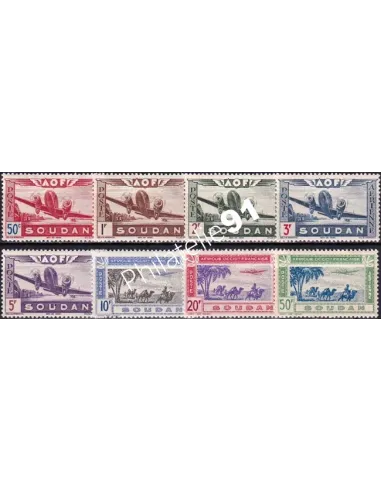 SOUDAN, PA n° 10 à 17 charnière, timbres des colonies françaises