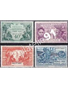 Mauritanie, n° 62 à 65 charnière, timbres Colonies françaises