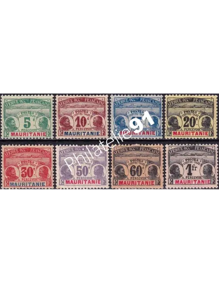 Mauritanie, Taxe n° 9 à 16 charnière, timbres Colonies françaises