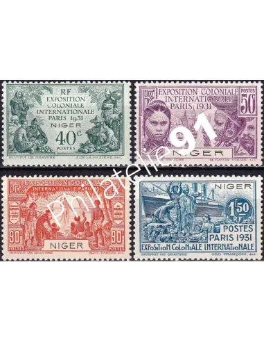 NIGER, n° 53 à 56 charnière, Timbres des colonies françaises