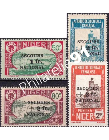 NIGER, n° 89 à 92 charnière, Timbres des colonies françaises
