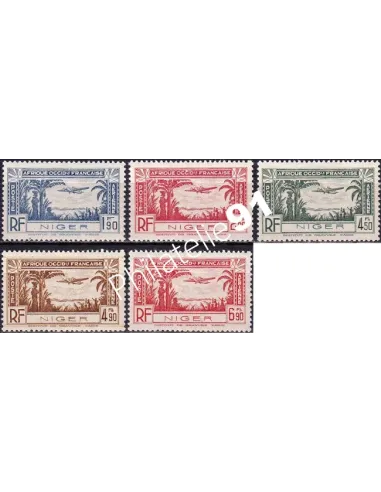NIGER, PA n° 1 à 5 charnière, timbres des colonies françaises