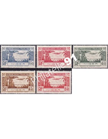 NIGER, PA n° 1 à 5 charnière, timbres des colonies françaises