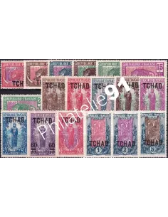 TCHAD, n° 1 à 18 charnière, timbres colonies françaises