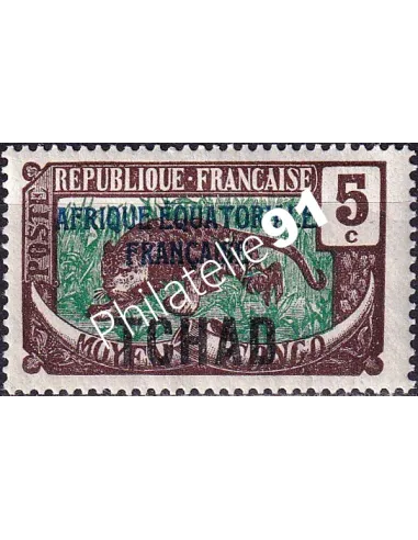 TCHAD, n° 22b charnière, timbres colonies françaises