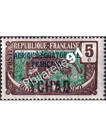 TCHAD, n° 22b charnière, timbres colonies françaises