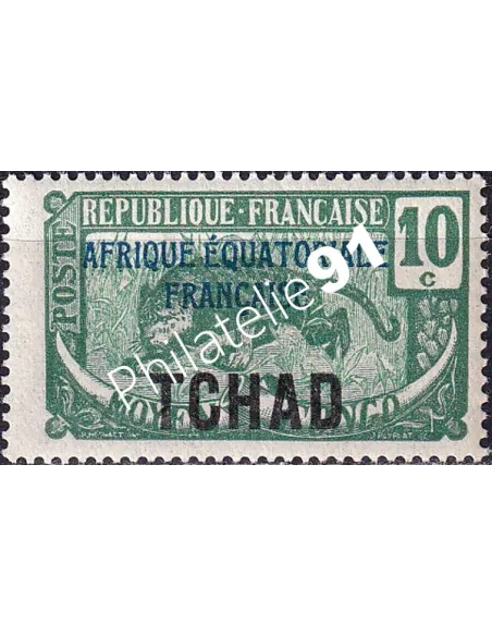 TCHAD, n° 23a charnière, timbres colonies françaises