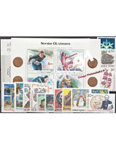 Timbres de Norvège - Année complète neuve 1990