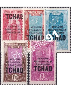 TCHAD, n° 53 à 55 charnière, timbres colonies françaises