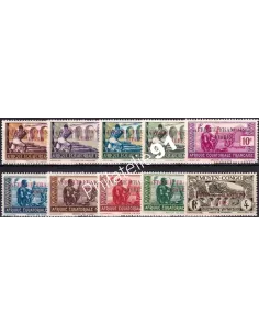 A.E.F., n° 92 à 101 charnière, timbres colonies françaises