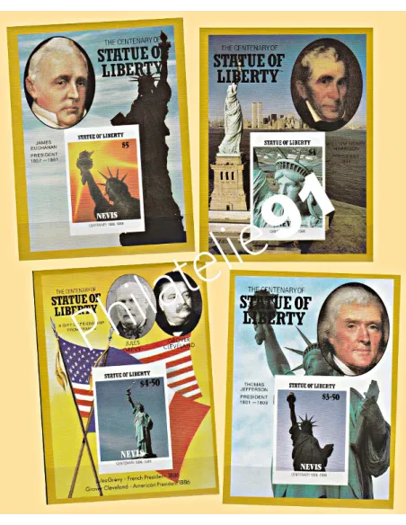 NEVIS - BF Non Dentelé n° 15 à 18  - Collection timbre Amérique