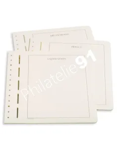 Leuchtturm, feuilles d'album neutres avec liseré noir - matériel philatélique