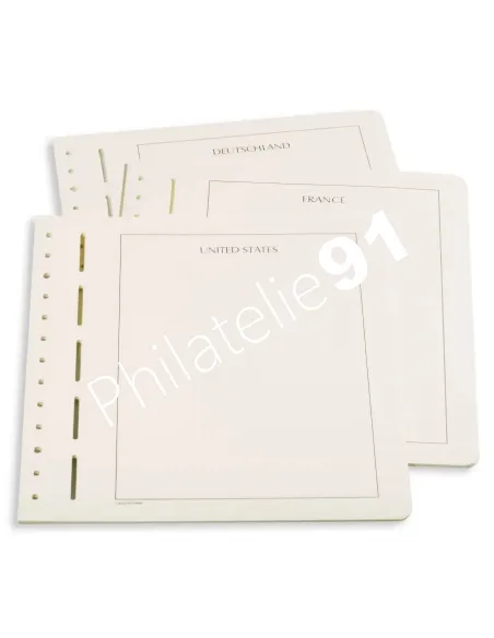 Leuchtturm, feuilles d'album neutres avec liseré noir - matériel philatélique