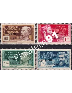 A.E.F., n° 140A à 140D (*), timbres colonies françaises