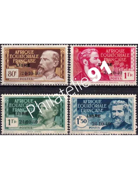 A.E.F., n° 140A à 140D (*), timbres colonies françaises