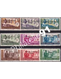 A.E.F., n° 156 à 164 charnière, timbres colonies françaises